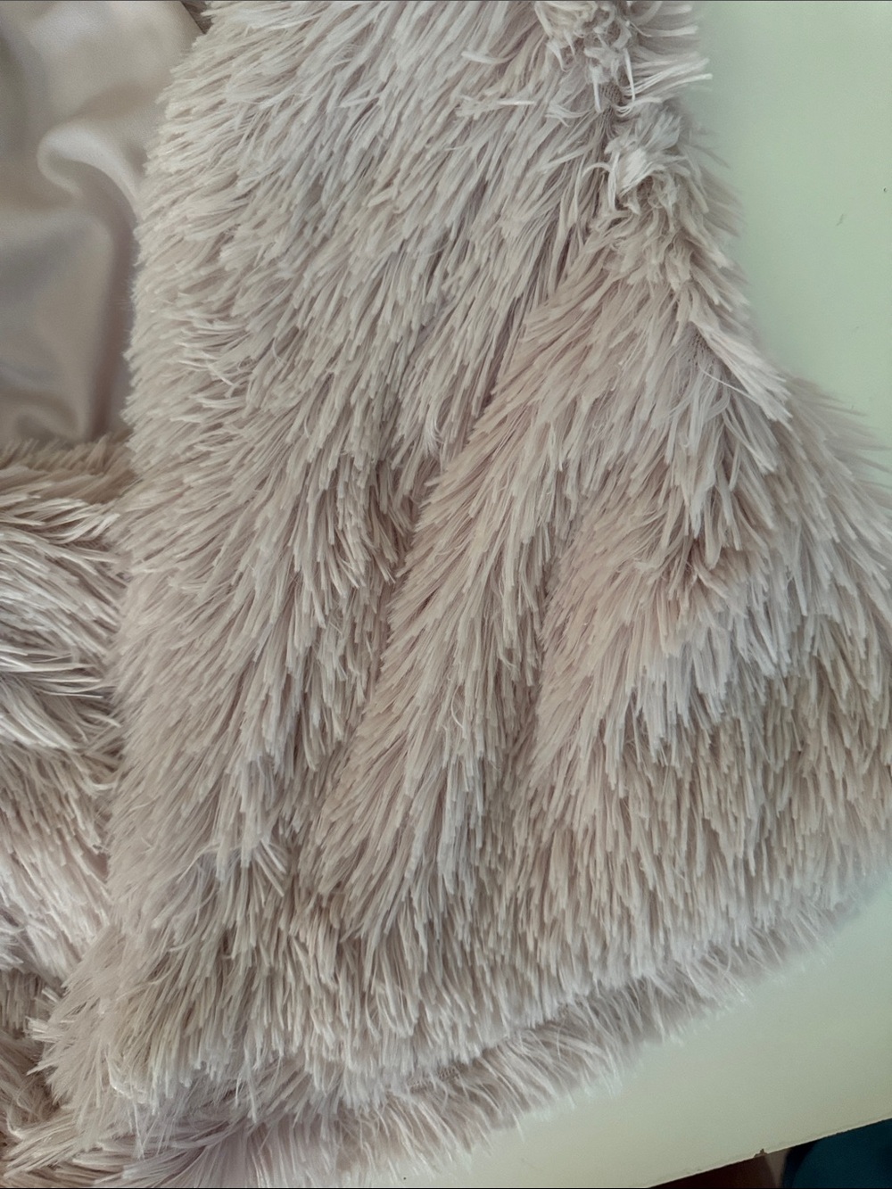 Plush Open-Front Faux Fur Vest in Blush - Picture 9 of 11